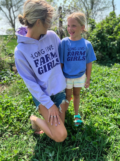 'Long Live Farm Girls' Purple Toddler/Youth Tees