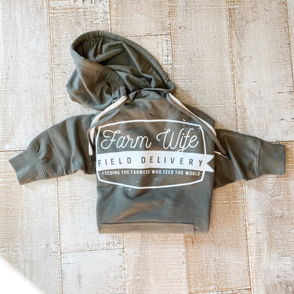 Olive 'Farm Wife Field Delivery’ Hoodie