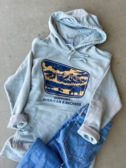 ‘Support American Ranchers’ Landscape Hoodie