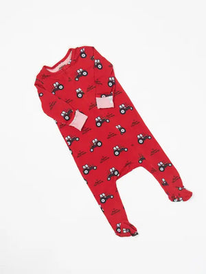 Red Tractor Baby Bamboo Pajamas