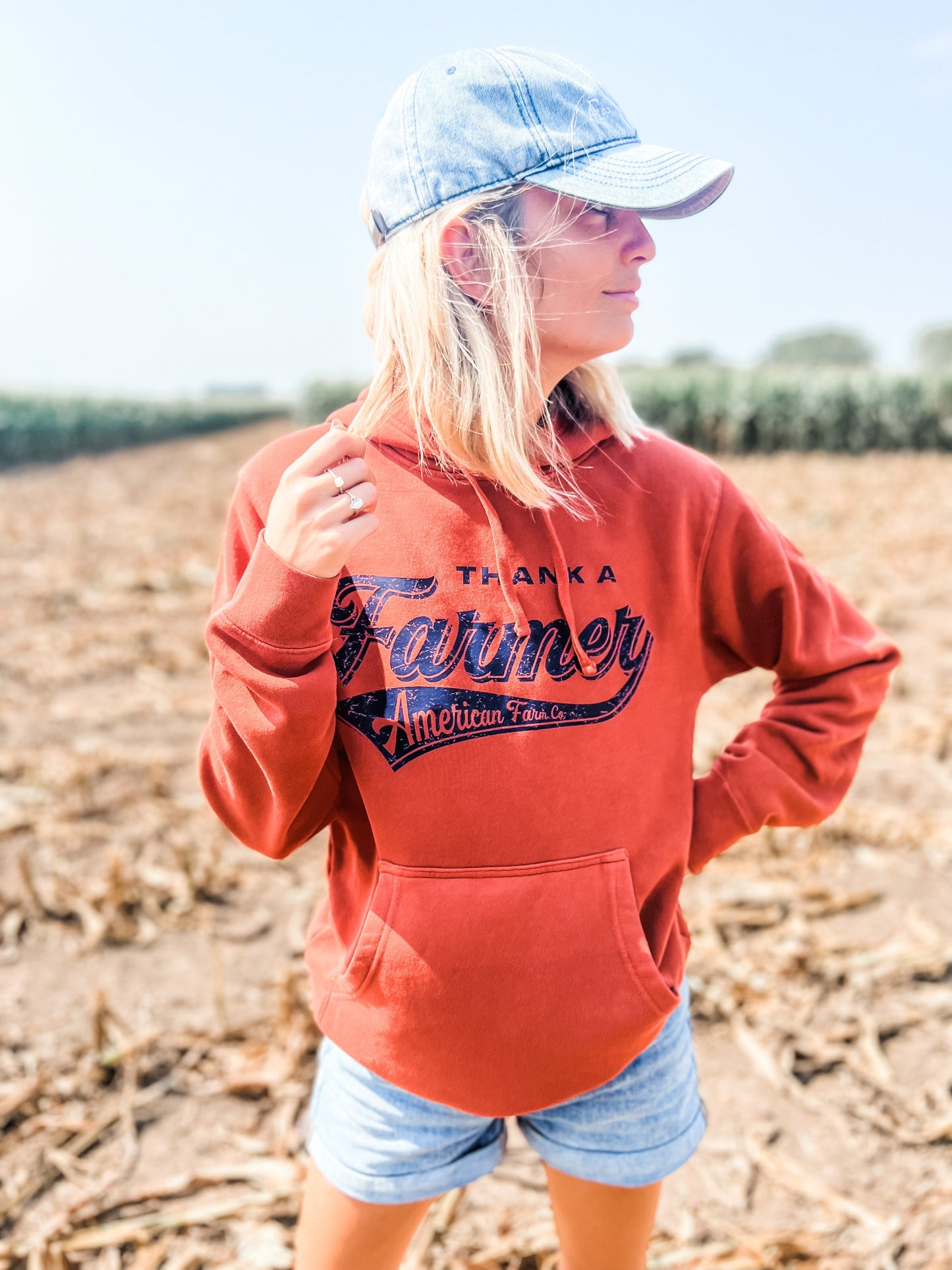 ‘Thank A Farmer’ Orange Hoodie